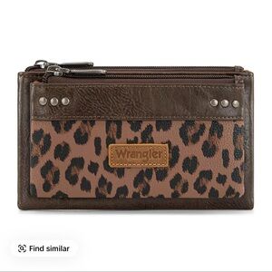 Wrangler Brown Leopard Print Wallet